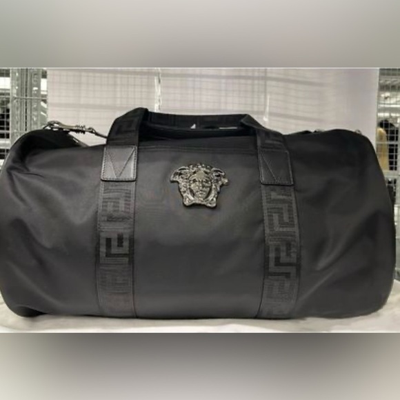 Versace Unisex Medusa Logo Boston Bag - Picture 4 of 6